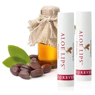 ALOE LIPS - Aloe Vera Lippenpflegestift - (Set) 2 STÜCK - mit 28% reinem Aloe-Vera-Gel - FOREVER Living FLP - Original