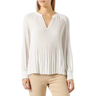 S.Oliver Bluse mit Plissée-Struktur, Damen, creme, 38