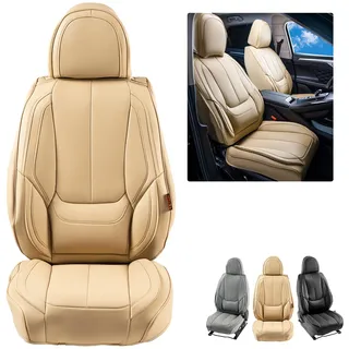 Vevor Sitzbezüge, Universal-Autositzbezüge für Vordersitze, 6-teiliger Kunstleder-Sitzbezug, vollständig geschlossenes Design, abnehmbare Kopfstütze und Airbag-kompatibel, Autos, Lkws, SUVs