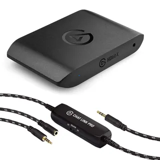 Elgato HD60 X + Chat Link Pro, Streamen und aufzeichnen in 1080p60 HDR10 oder 4K30, Aufnahme von Audio-Chat, Gameplay-Sound, auf PS5, PS4/Pro, Xbox Series X/S, Xbox One X/S, in OBS und mehr, PC/Mac