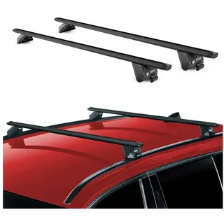 Aurilis OMAC Dachträger Aluminium TÜV geprüft für BMW 3er Touring F31 G21 2012-2025 – Für integrierte Dachreling – T Nut – Max 100 kg – 2 Schlösser Schwarz
