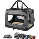Hundetransportbox Hundetasche Hundebox faltbare Kleintiertasche, (s) 50x34x36 cm, grau