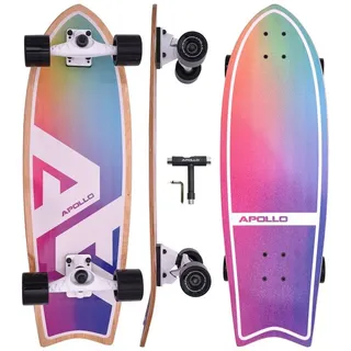 Apollo Midi Longboard Surfskate Pro Rainbow