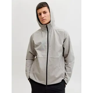 Jack & Jones Sweatshirt JJEBASE SWEAT ZIP HOOD SN mit Kaputze grau XXL (58/60)