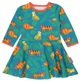 Toby Tiger Skater Kleid mit Raubkatzen Print in grün | Gr.: 86