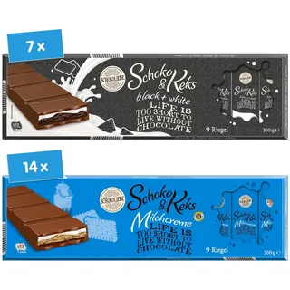 Schokoliebe Schoko & Keks verschiedene Sorten 300 g, 21er Pack