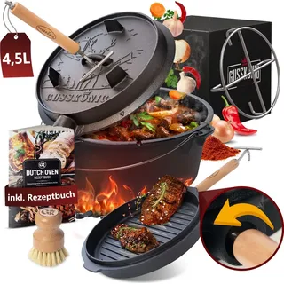 gusskönig Dutch Oven 4,5 l Gusseisen schwarz