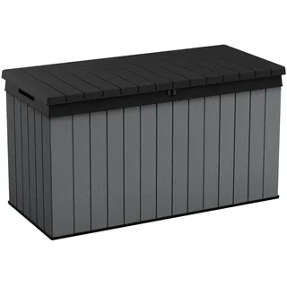 Keter Aufbewahrungsbox Darwin 150, graphit, 570 Liter, Auflagenbox Gartenbox Box