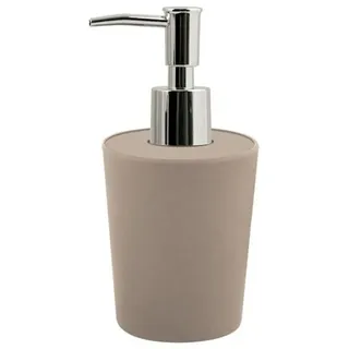 Spirella Seifenspender | mit Edelstahlpumpe | Flüssigseifen-Spender | Bambus | 200ml | Langliebig, Umweltfreundlich und Robust | Taupe