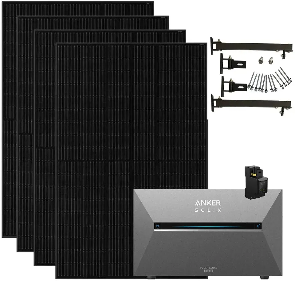 Anker SOLIX Solarbank 3 Pro 1.820 W Balkonkraftwerk mit Smart Meter,  IP65Ohne BP2700 (Flachdach)