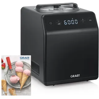 Graef Eismaschine IM706 | eisenglimmergrau | Eis und Joghurtmaschine | automatische Kühlfunktion, Rührfunktion | 2 Liter Eiscreme | akustischer Signalton