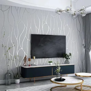 Trafagala Tapeten Vliestapete Grau Wohnzimmer Tapete Muster Wanddekoration tapete vlies flur schlafzimmer tapeten ideen Moderne Wallpaper 9,5 M X 0,53 M
