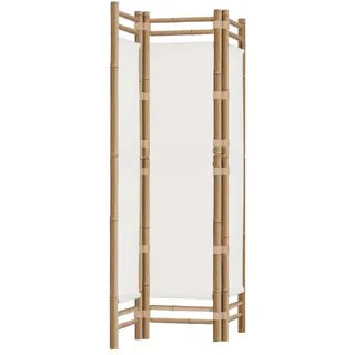 vidaXL 3-tlg. Paravent Faltbar 120 cm Bambus und Canvas