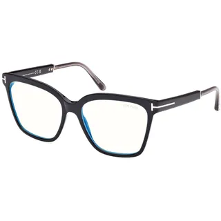 Tom Ford FT5892-B BLUE BLOCK Shiny Black 56/16/140 Damen Brillen - 56