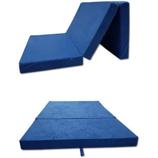 Odolplusz Klappmatratze Faltmatratze Klappbett - Made IN EU - als Matratze Gästebett Gästematratze einsetzbar (Blau, 80 x 200 cm)