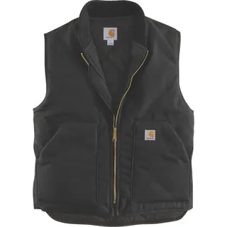 CARHARTT Relaxed Fit Firm Duck Insulated Rib Collar Weste, schwarz, M