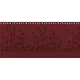 Neumann Tisch-Querkalender Nature Line Flower 2026 - Tisch-Kalender - Büro-Kalender quer 29,7x13,5 cm - 1 Woche 2 Seiten - Umwelt-Kalender - mit Hardcover