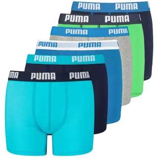 Puma Jungen Boxershort 6er Pack in Blau/Grau/Schwarz