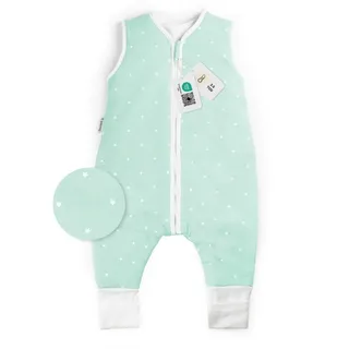 Ehrenkind Babyschlafsack Schlafsack mit Füßen 2.5 TOG, Bio-Baumwolle, Ganzjahr (Standard by OEKO-TEX, 100% Bio-Baumwolle, Ganzjahresschlafsack mit Beinen, 2.5 TOG), Baby Schlafsack, Schlafsack Baby weiß 70