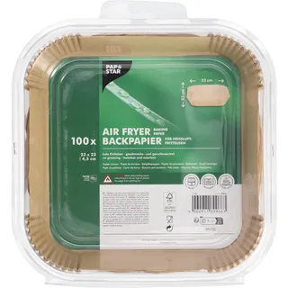 Papstar 100 PAPSTAR Backpapier für Heißluftfriteuse 23,0 x 23,0 cm