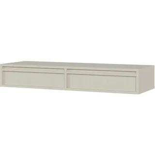 Selsey Schminktisch Makeup Tisch Frisiertisch Kosmetiktisch 110 cm Mit 2 Schubladen, Hängend Sandbeige Evo