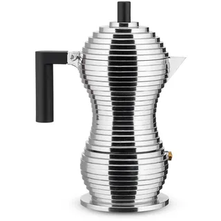 Alessi Pulcina 3 Tassen silber/schwarz