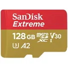 SanDisk Extreme microSDXC-Karte 128GB Class 10, UHS-I, v30 Video Speed Class stoßsicher, Wasserdicht