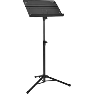 Amazon Basics Professionelles Faltbares Orchester-Notenständer, Höhenverstellbar Von 79.7 Bis 139.9 cm, Steh- Und Sitzverwendung, Dreibeinstativ, Kompakt Und Transportabel, Schwarz