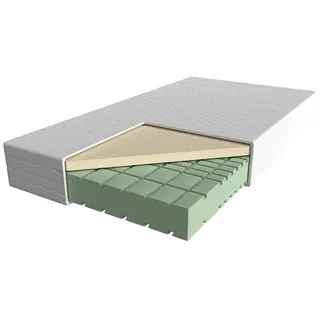 AM Qualitätsmatratzen 7 Zonen Latex Matratze 140x200 H2 - Premium Latex-Matratze cm Hoch | mit 4cm Latexauflage | 23 cm Höhe | Germany | 140 x 200 cm
