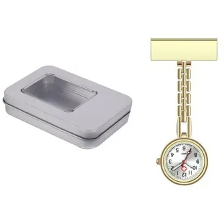 Tidy Krankenpflegeuhr Kitteluhr Quarz Taschenuhr Krankenschwesteruhr Arzt goldfarben