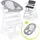 4-tlg. Newborn Set white/stretch grey