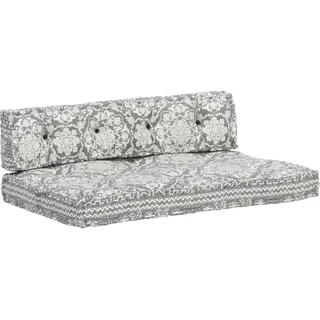 vidaXL Palettensofa-Auflage Hellgrau Stoff Patchwork