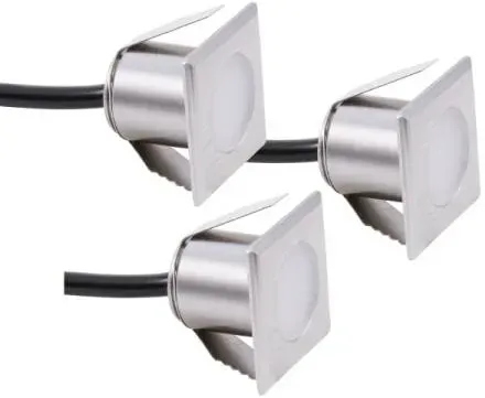 Einbaustrahler 3er Set Würzburg 4 eckig warmweiß 0,2W inklusive Trafo HEITRONIC 30397