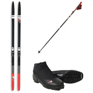 F2 Set Ski Ride CC 190cm|Langlaufschuh Ride CC Gr. 45 |Skistock 120-170cm schwarz 190 CM