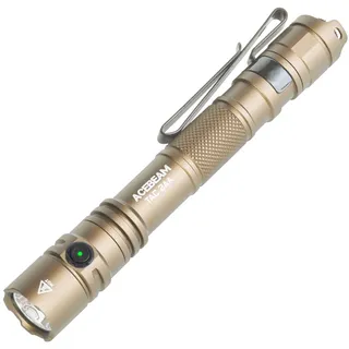 ACEBEAM TAC 2AA EDC Dual-Modi-Taschenlampe, wiederaufladbar, 1400 hohe Lumen, Dual-Switch-Taschenlampe, superhelles kleines Blitzlicht für Notfall, Camping, Zuhause (SFT-25R HI