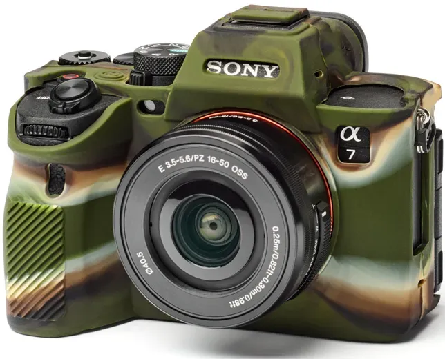 EASYCOVER Silikonprotector Camouflage für Sony Alpha 7V/7R VI (Neuheit)