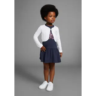KIDSWORLD Bolero, Kleid & Leggings 2tlg. Set : Kleid mit Bolero-Jacke (Set, 2-tlg) Outfit für kleine Mädchen blau 104/110 EU