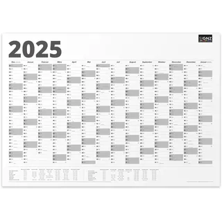 SIGNZ Jahreskalender 2025, Wandkalender XXL, 98 x 68cm, inkl. Ferien und Feiertage, CO2-neutral hergestellt, made in Germany