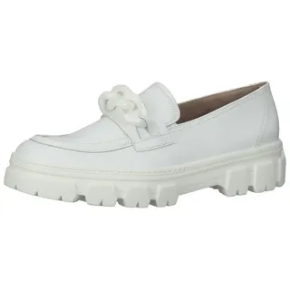 Paul Green Leder-Mokassins in weiß, / 38,5