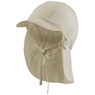 Sterntaler Schirmmütze mit Nackenschutz uni, Größe 49 cm beige