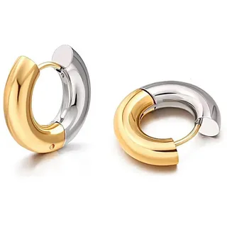 ROUGEMONT Paar Creolen Creolen Bicolor Trend 2,5cm Wasserfest, Hypoallergen bunt