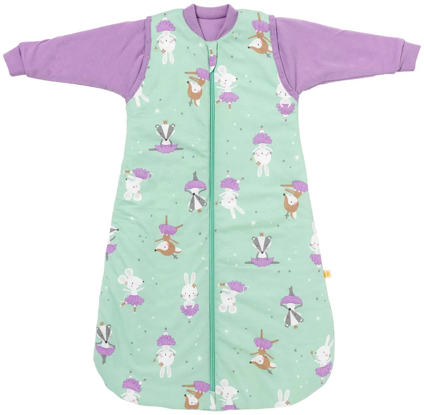Babyschlafsack SCHLUMMERSACK "Schlafsack ohne Füßen 2.5 Tog", Baby, Gr. L: 90cm, grün (ballerina), Obermaterial: 100% Baumwolle CO., Schlafsäcke