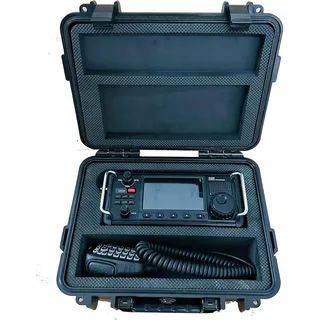 PUEKEO wasserdichte und staubdichte tragbare Box mit anpassbarem Schaumstoff-Einsatz für XIEGU X6200 - IP67 Schutzcase