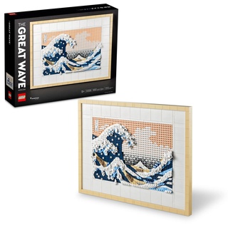 LEGO Art Hokusai - The Great Wave 31208, 3D Japanisches Wandkunst-Bastelset, gerahmte Ozean-Leinwand, kreative Aktivitäts-Hobbys für Erwachsene, DIY-Heim-, Büro-Dekor