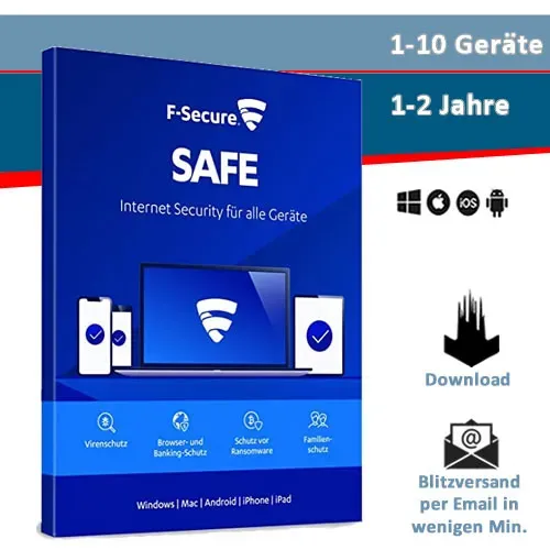F-Secure Safe 2026, 1-10 Geräte, 1 oder 2 Jahre, Download