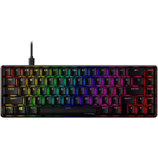 HP HyperX Alloy Origins 65, Mechanische Gaming-Tastatur, QWERTY amerikanisches Layout, 65-%-Formfaktor, HyperX Red Switch, PBT Double-Shot Keycaps, RGB-Beleuchtung, Abnehmbares USB-C-Kabel, Schwarz