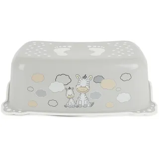 Bieco Kinder Tritthocker Zebra, Anti Rutsch Funktion | einstufig, Höhe 14cm | Größe 42x28cm |Tritthocker Kinder | Hocker Kinder Bad | Tritt Kinder | | Kinderhocker Bad tritthocker Kind