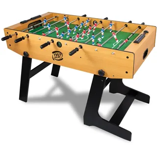 Teorema 68063 Faltbarer Tischfußball, aus Holz, mit Teleskopstangen, Maße: 158 x 45 x 85 cm