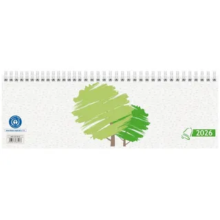 GLOCKEN Schreibtischkalender Querkalender 29,7x10cm 1 Woche auf 1 Seite UWS Kalendarium 2026.