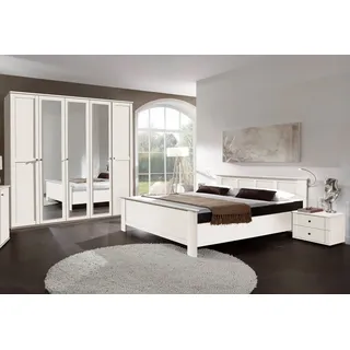 Wimex Schlafzimmer-Set Chalet, (Set, 4-tlg), mit dekorativen Aufleistungen weiß